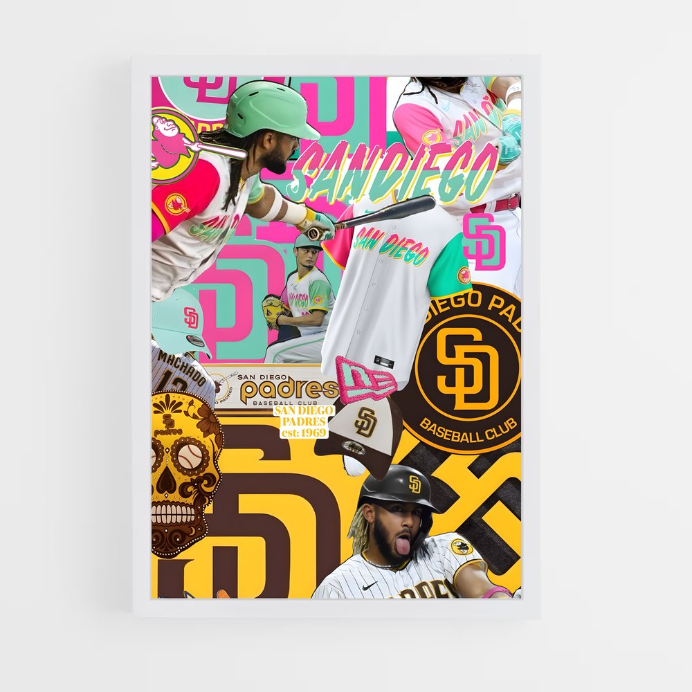 Poster Couleurs du Diamant – affiche Baseball (vue 3)
